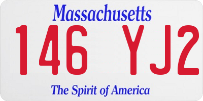 MA license plate 146YJ2
