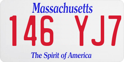 MA license plate 146YJ7