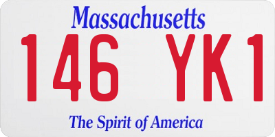 MA license plate 146YK1