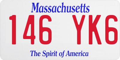 MA license plate 146YK6