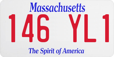 MA license plate 146YL1