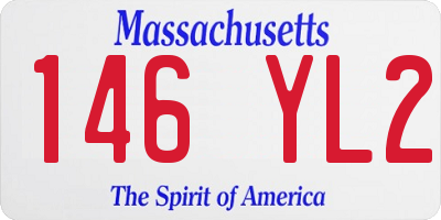 MA license plate 146YL2