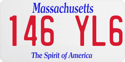 MA license plate 146YL6