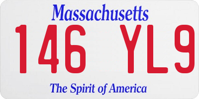 MA license plate 146YL9
