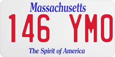 MA license plate 146YM0