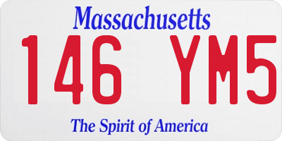 MA license plate 146YM5