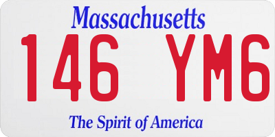 MA license plate 146YM6