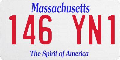 MA license plate 146YN1