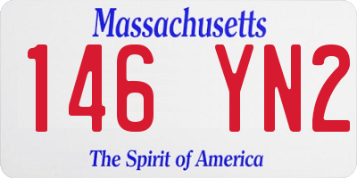 MA license plate 146YN2