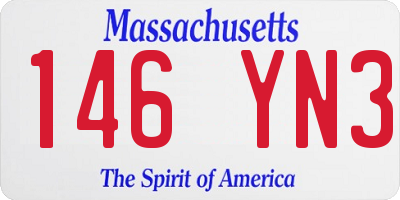 MA license plate 146YN3
