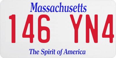 MA license plate 146YN4