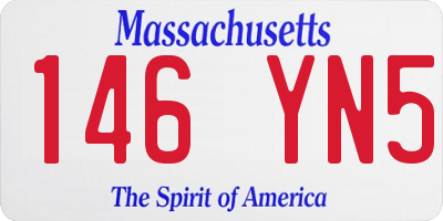 MA license plate 146YN5