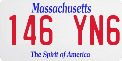 MA license plate 146YN6