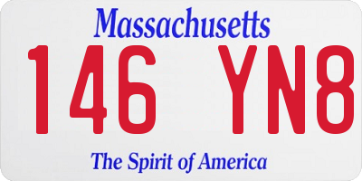 MA license plate 146YN8