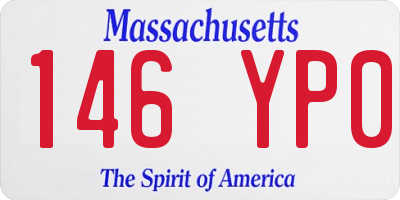 MA license plate 146YP0