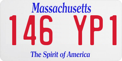 MA license plate 146YP1