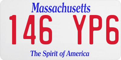 MA license plate 146YP6