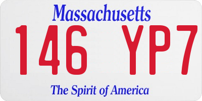 MA license plate 146YP7