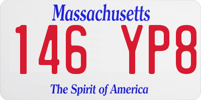 MA license plate 146YP8