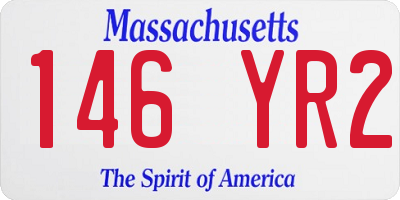 MA license plate 146YR2