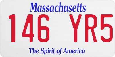 MA license plate 146YR5