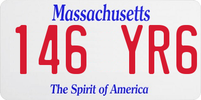 MA license plate 146YR6