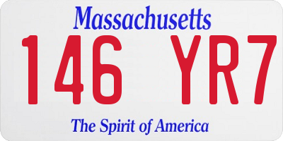 MA license plate 146YR7