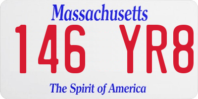 MA license plate 146YR8