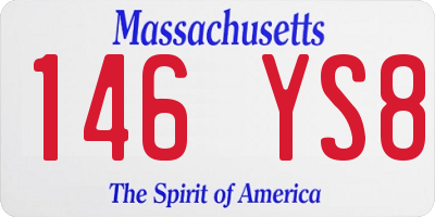 MA license plate 146YS8