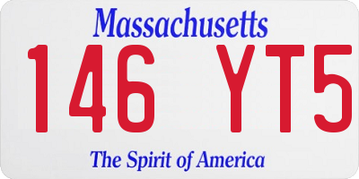 MA license plate 146YT5