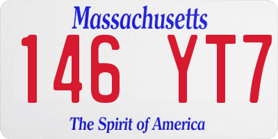 MA license plate 146YT7