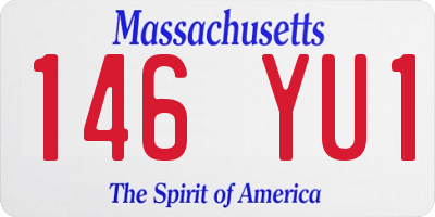 MA license plate 146YU1