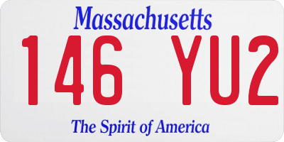 MA license plate 146YU2