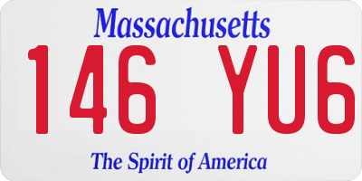 MA license plate 146YU6