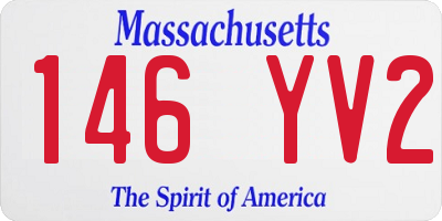 MA license plate 146YV2