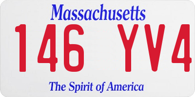 MA license plate 146YV4