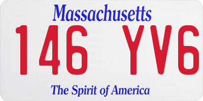 MA license plate 146YV6