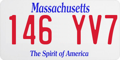 MA license plate 146YV7