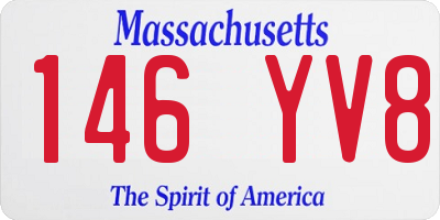 MA license plate 146YV8