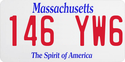 MA license plate 146YW6