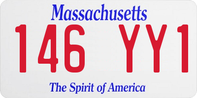 MA license plate 146YY1