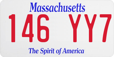 MA license plate 146YY7