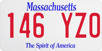 MA license plate 146YZ0