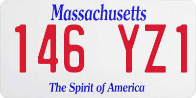 MA license plate 146YZ1