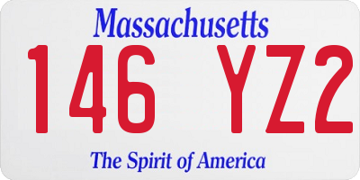 MA license plate 146YZ2