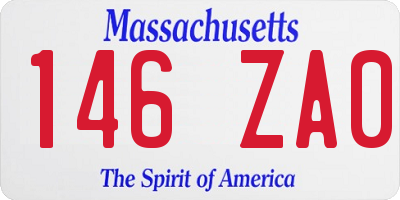 MA license plate 146ZA0