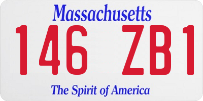 MA license plate 146ZB1