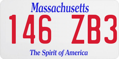 MA license plate 146ZB3