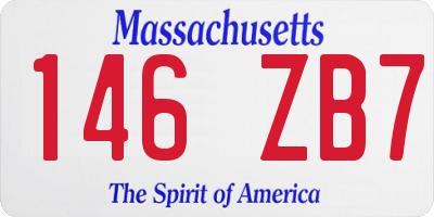 MA license plate 146ZB7