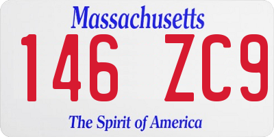 MA license plate 146ZC9